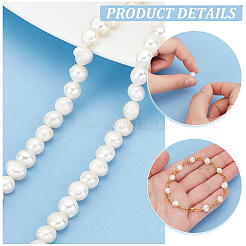 1 нить бусин из натурального культивированного пресноводного жемчуга&nbsp;PEAR-PH0001-17