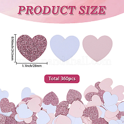 360шт бумажное сердечко-конфетти&nbsp;AJEW-SC0031-36