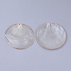 Большие подвески из натуральной оболочки Capiz&nbsp;LS-X-SHEL-S274-89