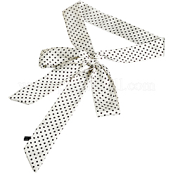 Длинный шелковый шарф из полиэстера с узором в горошек для женщин и девочек AJEW-WH20042-79A