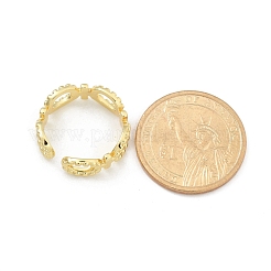 Кольца-манжеты для женщин из латуни с покрытием стойки RJEW-M028-74G