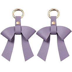 Брелок из искусственной кожи и сплава с бантом&nbsp;KEYC-WH20026-05D