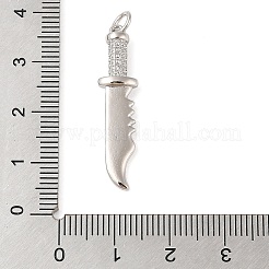 Латунные микропаве прозрачные подвески с фианитом&nbsp;ZIRC-C010-01P