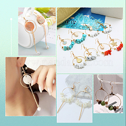 60 шт. 6 стиля латунных 2-петлевых подвесок&nbsp;KK-SP0002-05