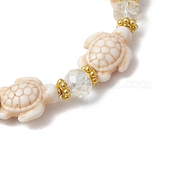 3шт 3 стиля синтетические бирюзовые бусины эластичные браслеты BJEW-JB11574