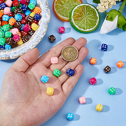 150 шт. Непрозрачные акриловые бусины&nbsp;OACR-DC0001-55