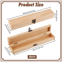 4 шт. бамбуковая и деревянная откидная крышка-коробка&nbsp;CON-OC0001-71