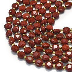 Натуральные красные яшмы бусы пряди G-C116-A26-02