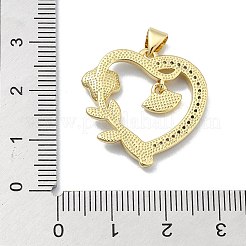 Латунные микропаве прозрачные подвески с фианитом&nbsp;KK-A221-27B-G