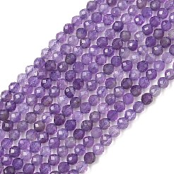 Нити из натуральных аметистов класса А G-A129-3mm-E02
