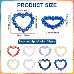 32шт 8 цвета пластиковые бусины&nbsp;OACR-PH0004-67