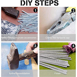 120 шт. спиральные костяные наконечники из нержавеющей стали 304 FIND-BC0003-17