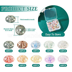 100 шт. 10 цвета прозрачные хрустальные стеклянные бусины&nbsp;GLAA-TA0002-38