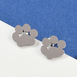 Серьги-гвоздики из нержавеющей стали 304&nbsp;LS-EJEW-E254-01P