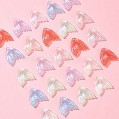 24шт 6 цвета УФ-покрытием Радужные радужные прозрачные акриловые подвески PACR-FS0001-02