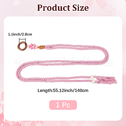 1 шт. плетеный вручную хлопковый пояс с кисточками для женского платья&nbsp;AJEW-CP0010-25A