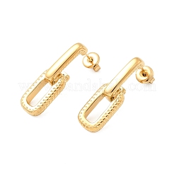 Овальные серьги-гвоздики из нержавеющей стали 304&nbsp;EJEW-K268-41G