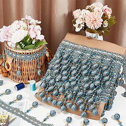 Бахрома из пластика для штор из бисера&nbsp;OCOR-WH0090-69C