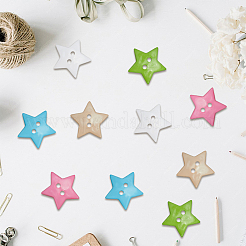 Пуговицы из смолы 300шт 5 цвета&nbsp;DIY-CY0002-22A