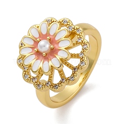 Dasiy вращающиеся открытые манжетные кольца для женщин RJEW-C118-06G