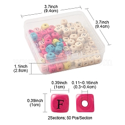 100шт 2 стиля бусины с принтом из натурального дерева WOOD-FS0001-08