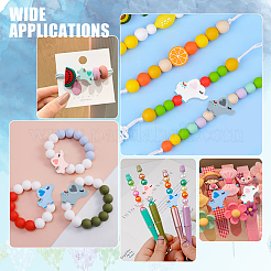 10 шт. 5 цвета пищевые экологически чистые силиконовые бусины SIL-CA0001-47