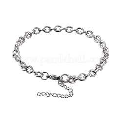 304 изготовление браслета из стальной цепочки из нержавеющей стали&nbsp;STAS-CJ0001-137