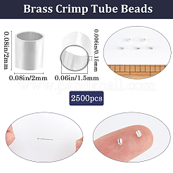 5000шт латунные обжимные бусины KK-BBC0015-75S