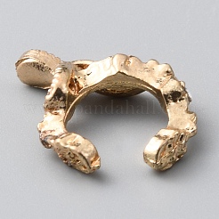 Прозрачные серьги-каффы с каплевидными подвесками из кубического циркония&nbsp;EJEW-WH0047-10LG