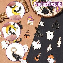 30шт 15 стиля подвески из сплава с эмалью&nbsp;ENAM-YW0006-46