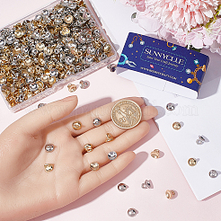 400 шт. 2-х цветные пластиковые колпачки для бусин KY-SC0001-97