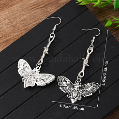 Серьги-подвески в виде мотыльков из сплава&nbsp;HA9176-1