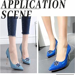 2 шт. съемное украшение для обуви со стразами из стекла&nbsp;DIY-FG0003-29