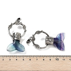 Большие подвески из натурального красочного флюорита с хвостом кита&nbsp;G-Q163-03AS-02