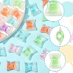 32шт УФ-покрытие Радужные переливающиеся акриловые бусины OACR-FS0002-14