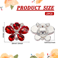 Украшения для свадебной обуви из сплава со стразами&nbsp;FIND-FG0002-48A