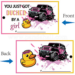 100 шт. бумажная багажная бирка с изображением утки AJEW-CN0003-40C