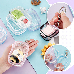 6 шт. 6-цветные портативные дорожные прозрачные пластиковые сумки на молнии с застежками из сплава ABAG-GA0001-29A