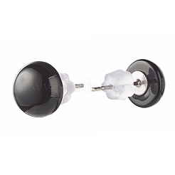 Полукруглые серьги-гвоздики из натуральных смешанных драгоценных камней для девушек и женщин&nbsp;X-EJEW-JE04664