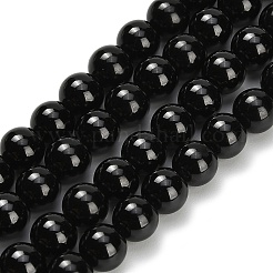 Натуральный черный шпинель бисер пряди G-L631-A03-6mm