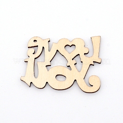 Кабошоны из натурального дерева WOOD-WH0104-75