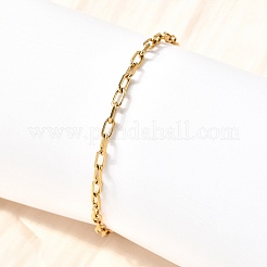 Браслеты-цепочки из нержавеющей стали 304 для женщин и мужчин BJEW-A050-03G