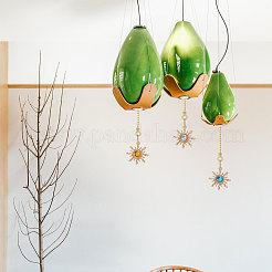 Подвески из смолы из солнечного сплава&nbsp;HJEW-GL00011