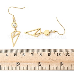 Серьги-подвески из нержавеющей стали 304 с треугольными подвесками EJEW-Z129-07G