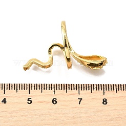 Латунные микро проложить манжеты кольца кубического циркония&nbsp;LS-RJEW-D308-03G-B