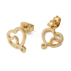 Ионное покрытие (ip) 304 нержавеющая сталь гвоздики фурнитура для сережек STAS-I206-11G