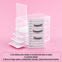 Прямоугольная пятислойная акриловая коробка для хранения ресниц MRMJ-OC0001-95