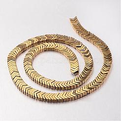 Гальванизировать немагнитных синтетический гематит нитей бисера G-F300-19-03