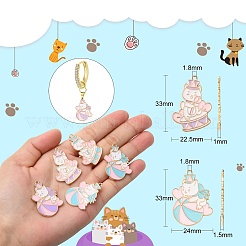 20шт 4 стиля подвески из сплава с эмалью&nbsp;ENAM-CJ0004-98