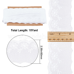 Кружевная отделка с вышивкой из хлопка SRIB-WH0011-052
